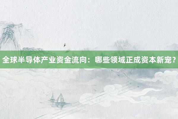 全球半导体产业资金流向：哪些领域正成资本新宠？