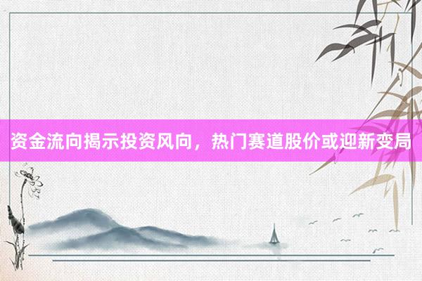 资金流向揭示投资风向，热门赛道股价或迎新变局