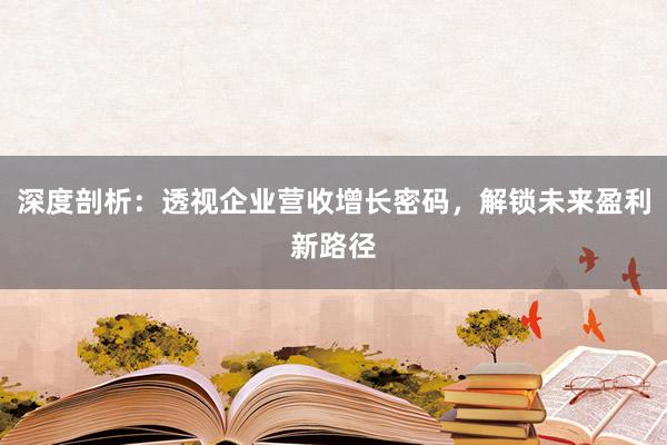 深度剖析：透视企业营收增长密码，解锁未来盈利新路径