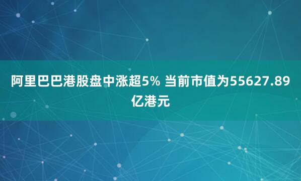 阿里巴巴港股盘中涨超5% 当前市值为55627.89亿港元