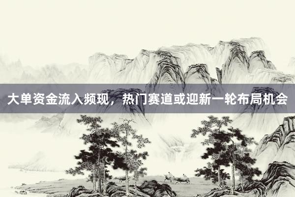 大单资金流入频现，热门赛道或迎新一轮布局机会