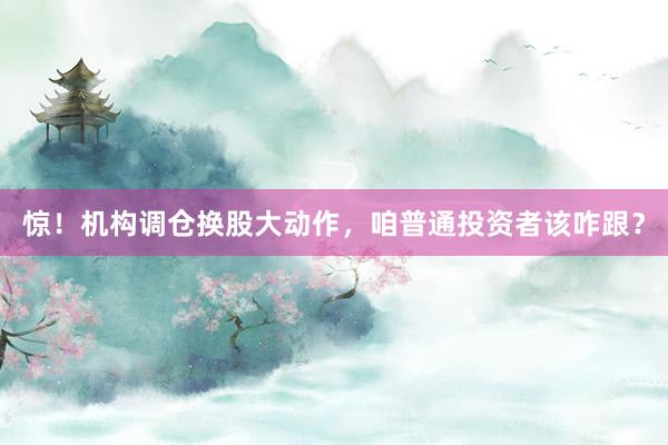 惊！机构调仓换股大动作，咱普通投资者该咋跟？