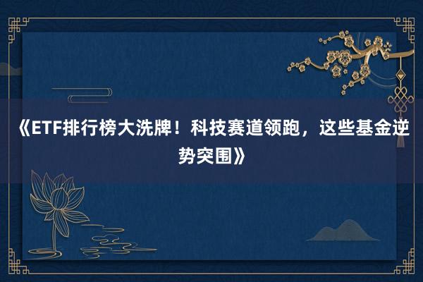 《ETF排行榜大洗牌！科技赛道领跑，这些基金逆势突围》