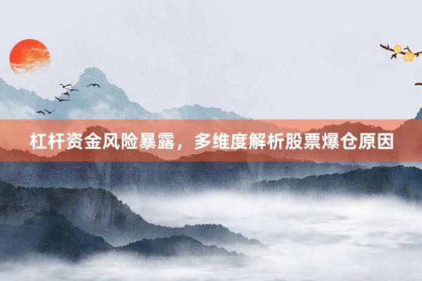 杠杆资金风险暴露，多维度解析股票爆仓原因