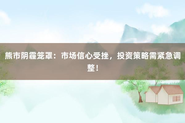 熊市阴霾笼罩：市场信心受挫，投资策略需紧急调整！